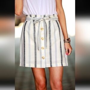 Mine striped skirt blue and white size small
